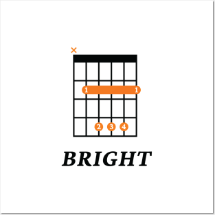 B Bright B Guitar Chord Tab Light Theme Posters and Art